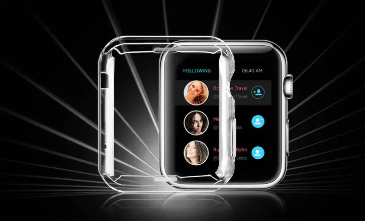 KINGBEIKE Clear Transparent TPU Screen Protector Cover For iWatch Series 1 2 3 Watch Case Frame For Apple Watch 38mm 44mm
