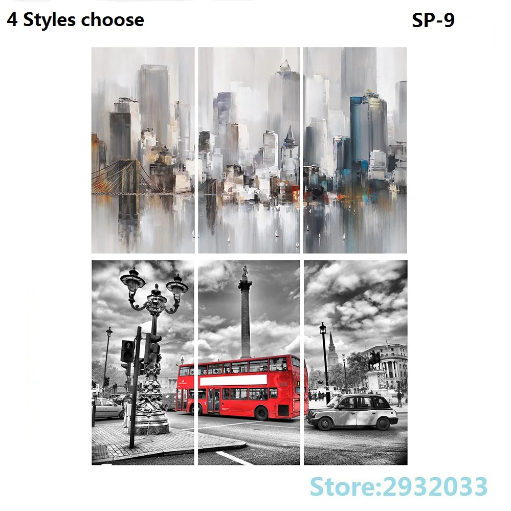 Home Decor Canvas Painting Abstract City Street Landscape Decorative