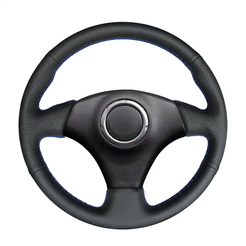 Black Genuine Leather Car Steering Wheel Cover for Lexus RX330 RX400h