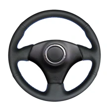 Ручная работа черные чехлы из искусственной кожи на руль для Toyota