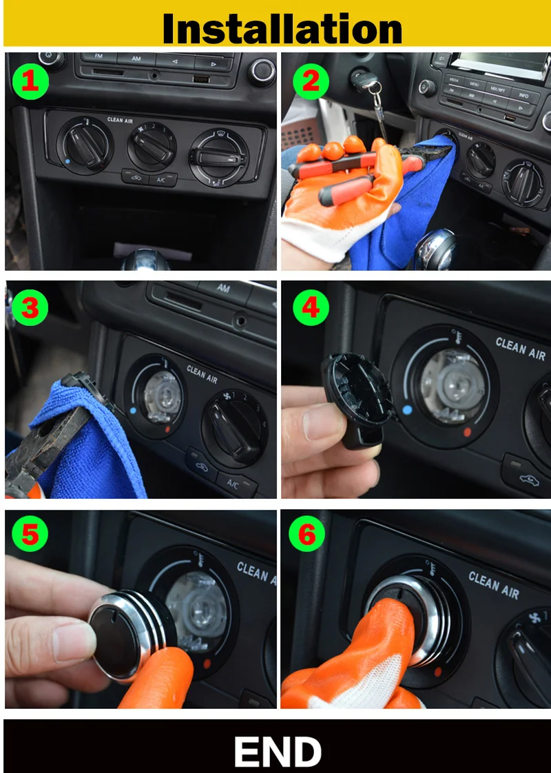Ar-condicionado botões de controle para VW POLO