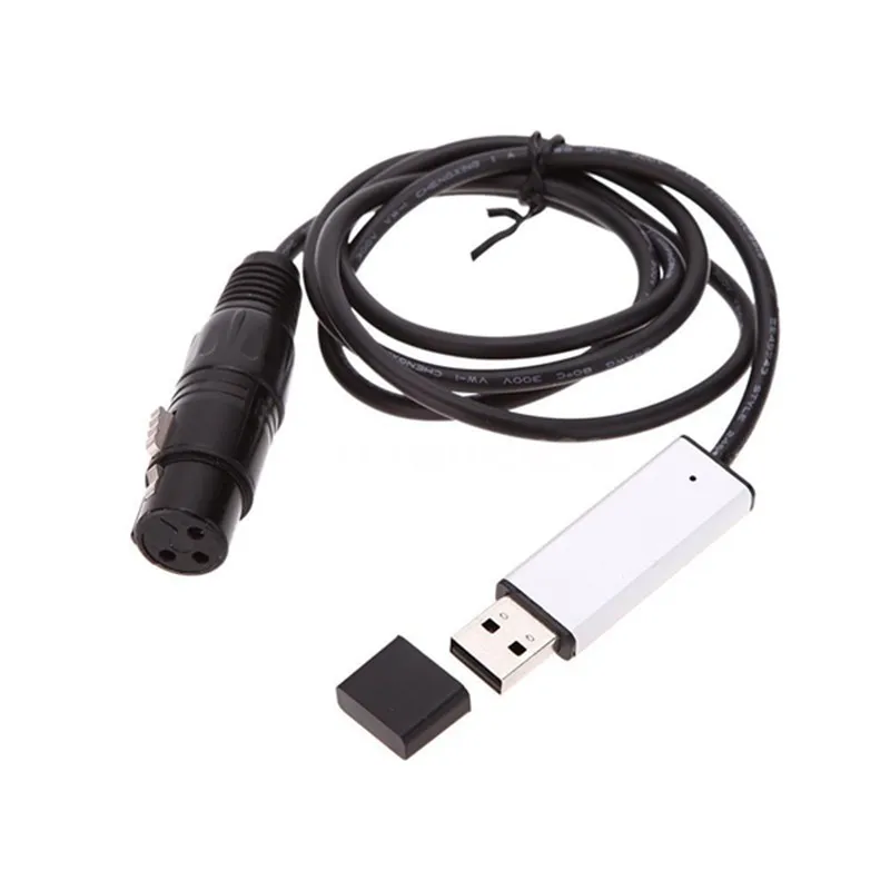 

Hot DMX512 USB to DMX Interface Adapter PC LED Stage Lighting Controller