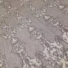 Блестящий глиттер французская кружевная ткань H-1951201 наклеенного Блеск Африканский тюль кружева для женщин праздничное платье в серебристый цвет