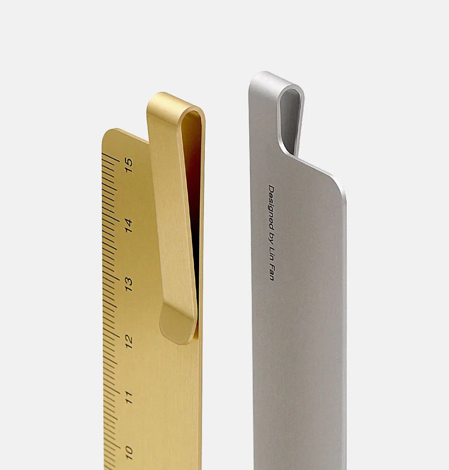 Горячая Xiaomi Mijia Rama высокое качество Статусная Закладка прямая Линейка+ закладка для дома/школы/офиса Золото Серебро с посылка