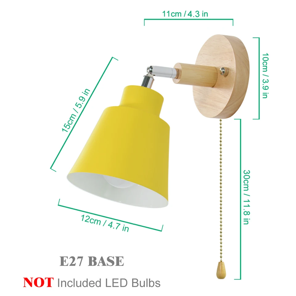 Деревянный настенный светильник s прикроватный настенный светильник с выключателем настенный светильник современный настенный светильник для спальни гостиной скандинавские macaron рулевое управление h