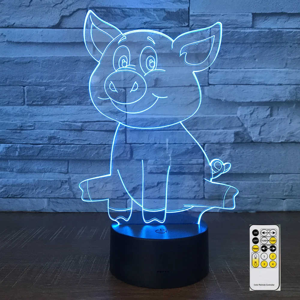 Asmarluxx Pig 3d lamp006