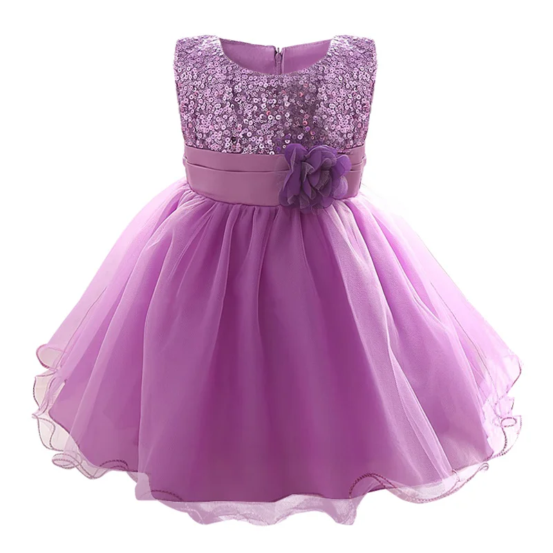 Розовое платье для маленьких девочек; От 1 до 2 лет платье для дня рождения; Одежда для новорожденных; летнее платье-пачка с блестками для девочек - Цвет: Z