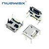 10pcs Micro USB Female Socket 5pin Type B 4 Vertical Legs Soldering Connectors Charging Socket Long feet 1.8mm ► Photo 1/5