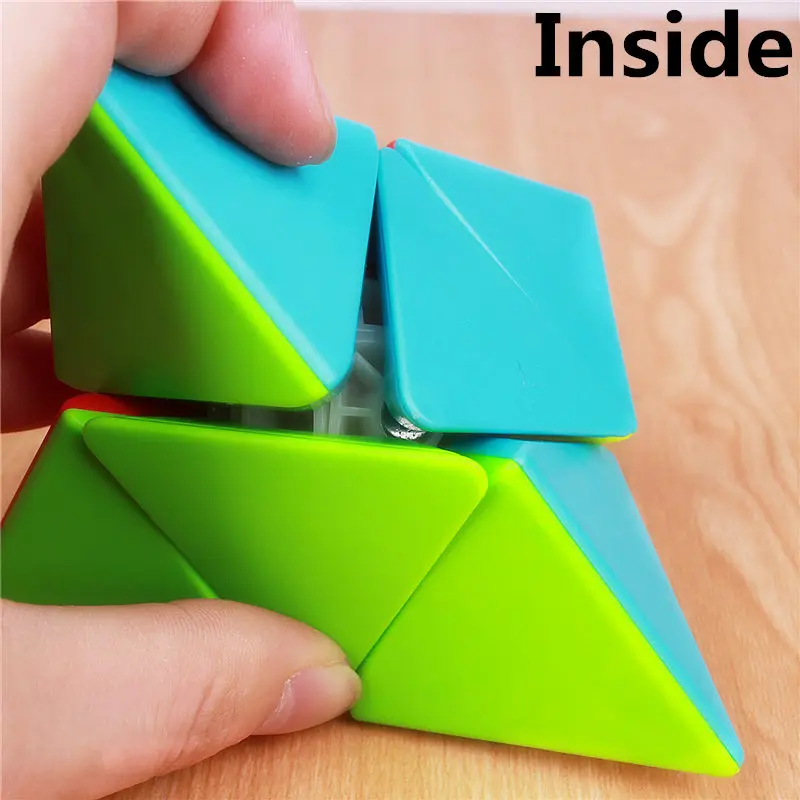 QIYI 2x2 Пирамида куб без наклеек Волшебные кубики профессиональные 2х2х2 головоломка скоростной куб Развивающие игрушки для детей