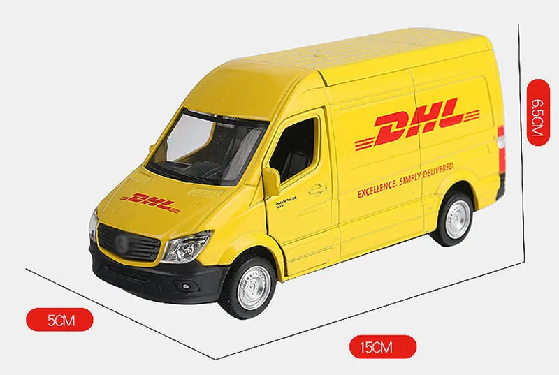 1/36 моделирование сплава DHL грузовик Diecasts автомобили игрушечное транспортное средство с оттяжкой назад mini Van Модель автомобиля игрушки для детей Коллекция