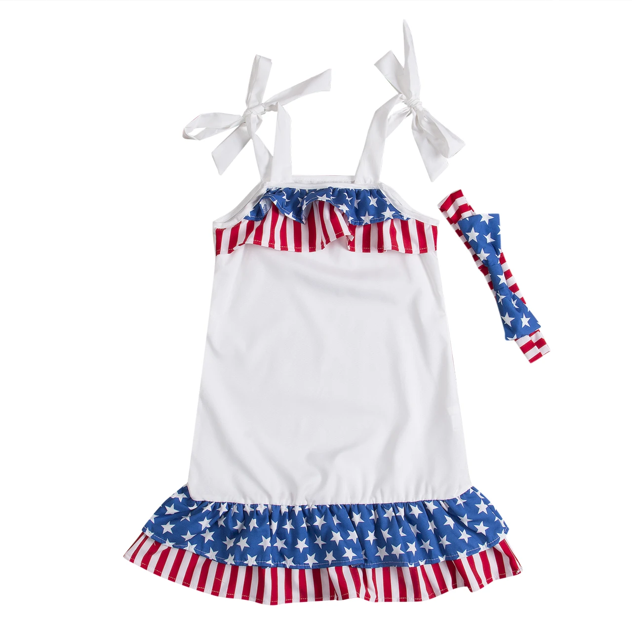 Kid Baby Girls national flag dress Flag Girls Princess Party Dress With