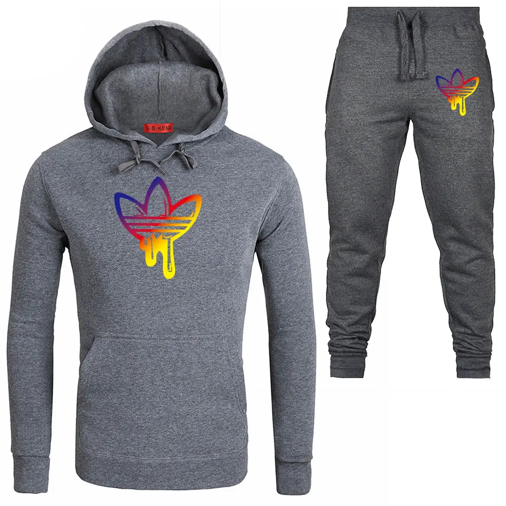 

2019 New ADI Hoodie Men/Women New Fashion Hoodies Sweatshirts+Sweatpants Suits Autumn Winter Warm Fleece Hooded Pullover