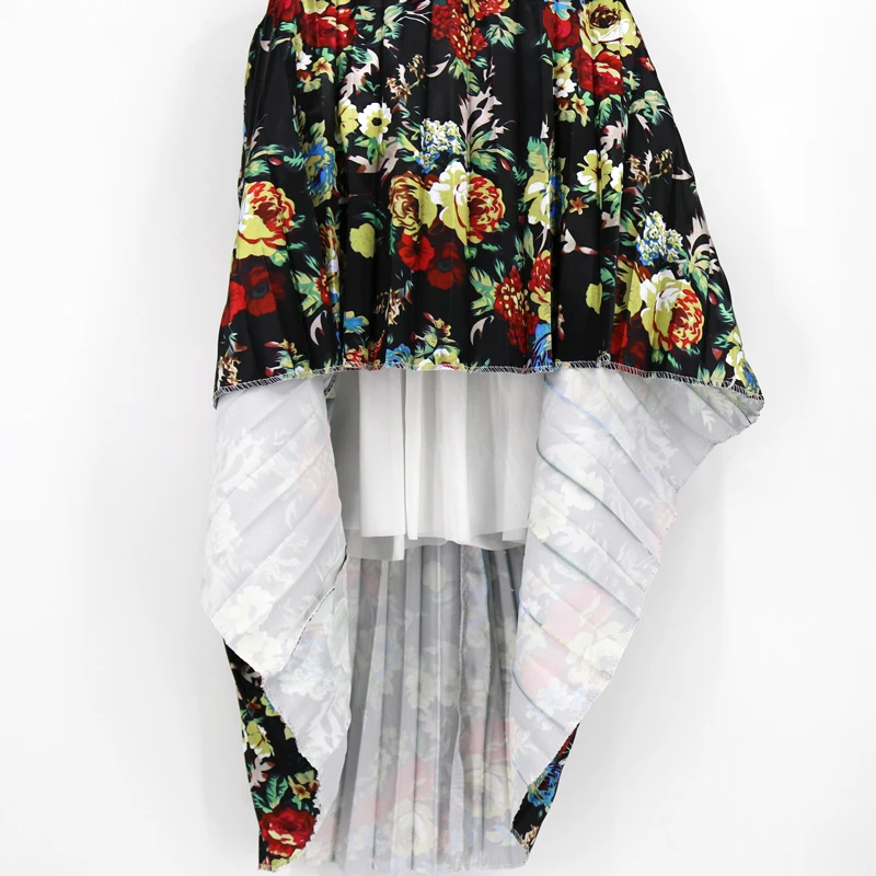 MNOGCC плиссированная летняя юбка Шаблоны Мода завод изображение персонажа юбка с талией юбка Для женщин эластичный пояс Длинные юбки Женский