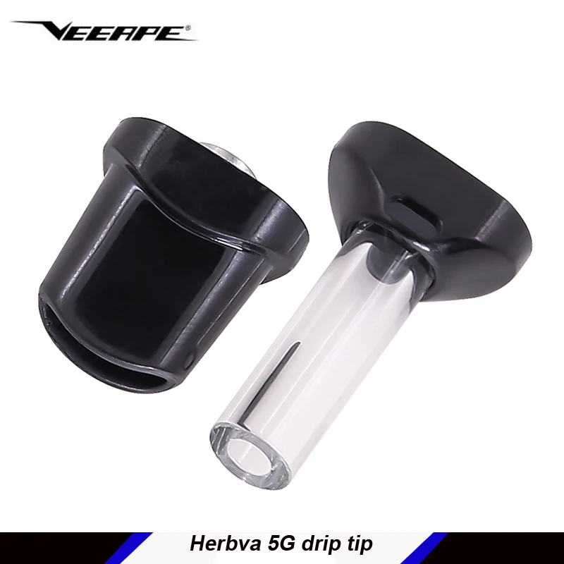 

Original Veeape plastic glass drip tip for Airistech Herbva 5G Dry Herb Vaporizer mouthpiece replacement glass plastic drip tips