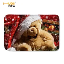 HUGSIDEA высокое качество веселые рождественские ковры медведь коврики с узором коврик в гостиную Мультяшные ковры дверной коврик для Спальня