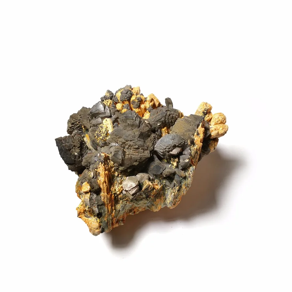 1090 г натуральный камень и кварц Arsenopyrite ilvaite руды образец Кристалл D2-30