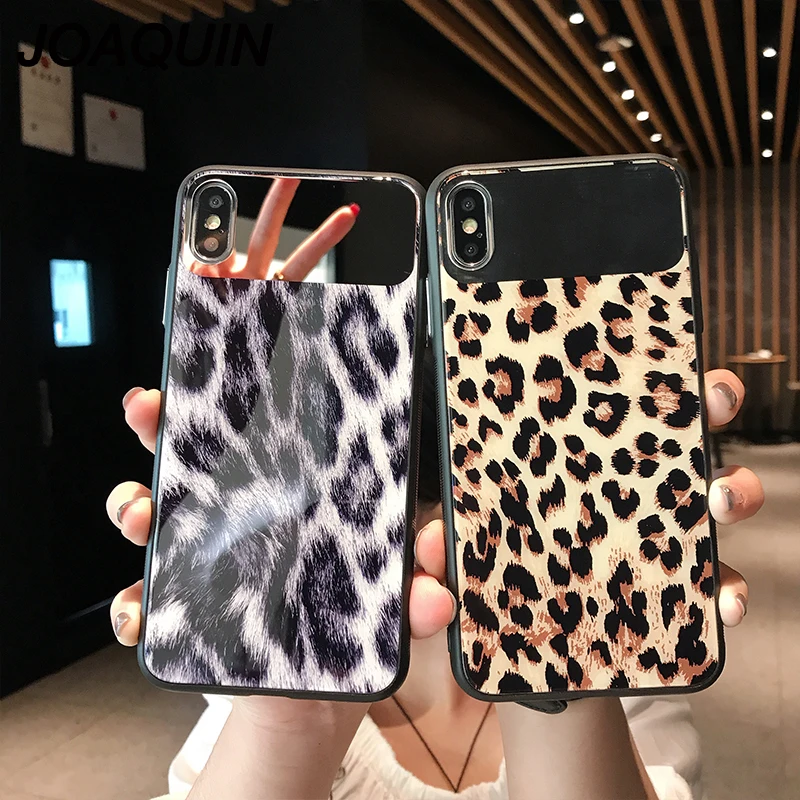 Tempered Glass Phone Case for iPhone XS MAX XR X 10 Leopard grain Protective Mobile Cover Cases 7 8 6S 6 Plus |