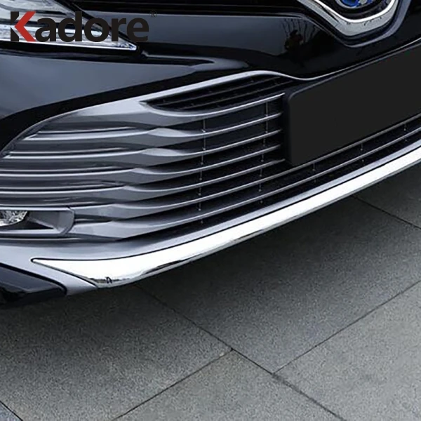 For Toyota Camry Hybrid 2017 2018 2019 Chrome Front Lower Per For Toyota Camry Hybrid 2017 2018 2019 Chrome Front Lower Per Grille Bottom Cover Protector Strip Trim Accessory Car Styling