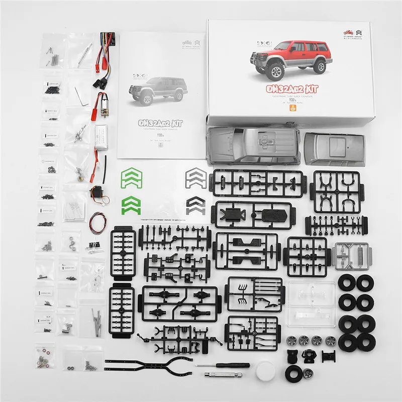 Orlandoo Hunter 1/32 4WD DIY Набор для сборки автомобиля RC Rock Crawler OH32A02 красный с электронными