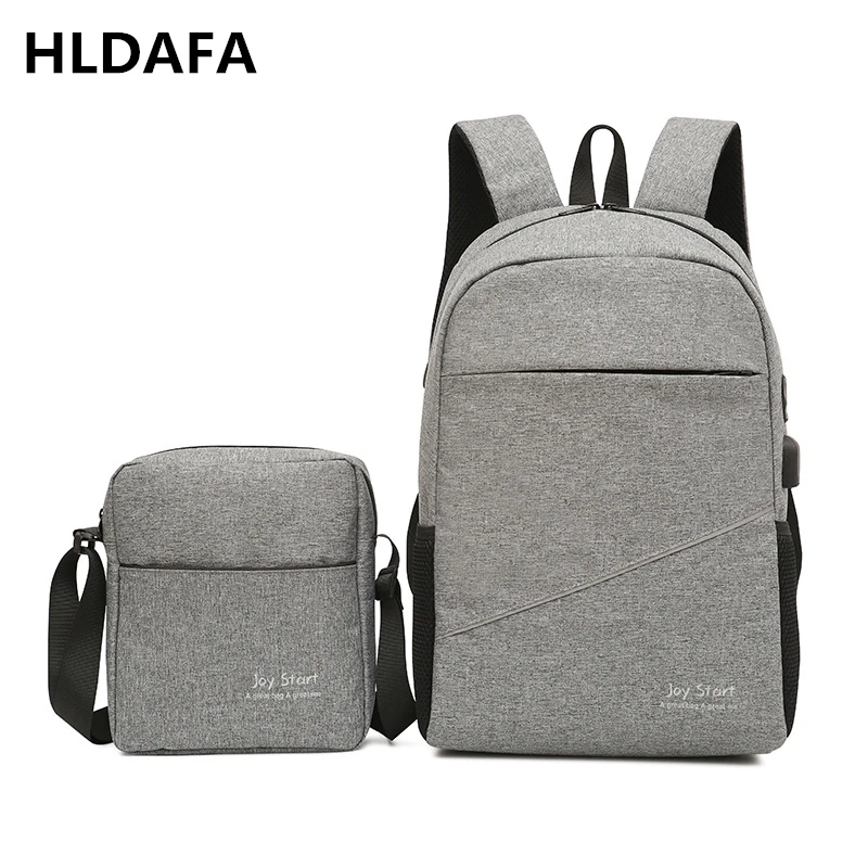 HLDAFA 2019 Новый 2 шт./компл. нейлоновый повседневный мужской рюкзак для путешествий