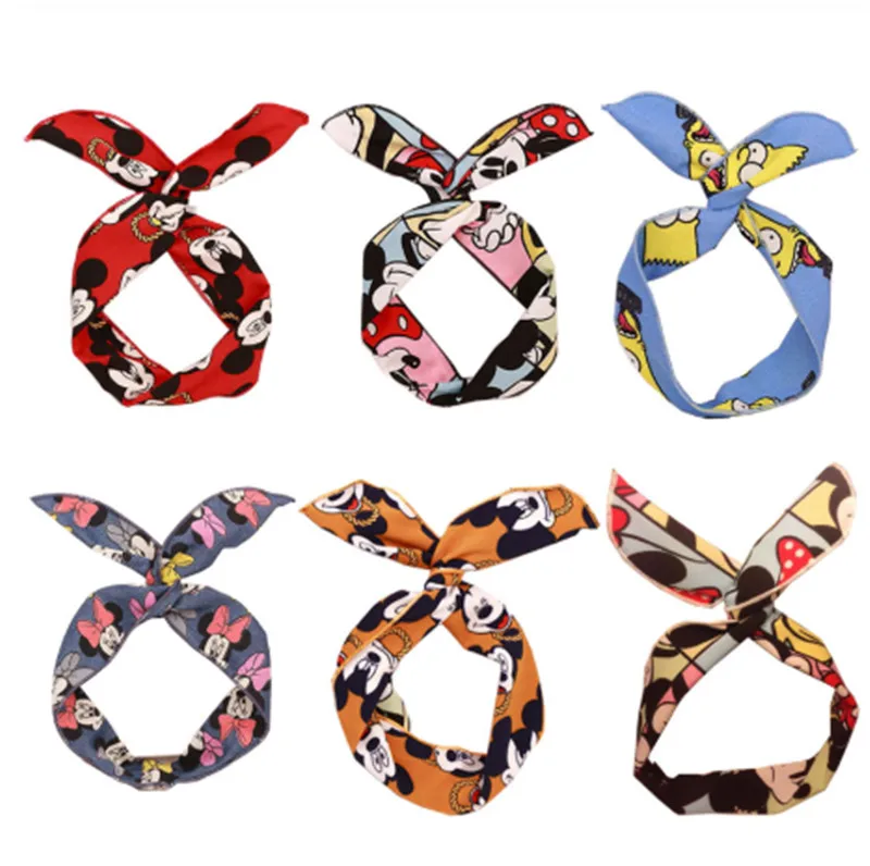 

2019 New Hot Christmas Headbands Mickey Ears Headband for Girls Retro Cute Headdress Minnie Ears Headband Girl Hair Accessories