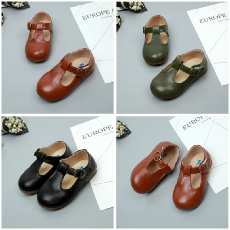 

Kids Shoes for Baby Girl Dung Shoes British Style with Children and Leisure Leather Shoes Baby Boy Soft Bottom Shoes EURO 21-25
