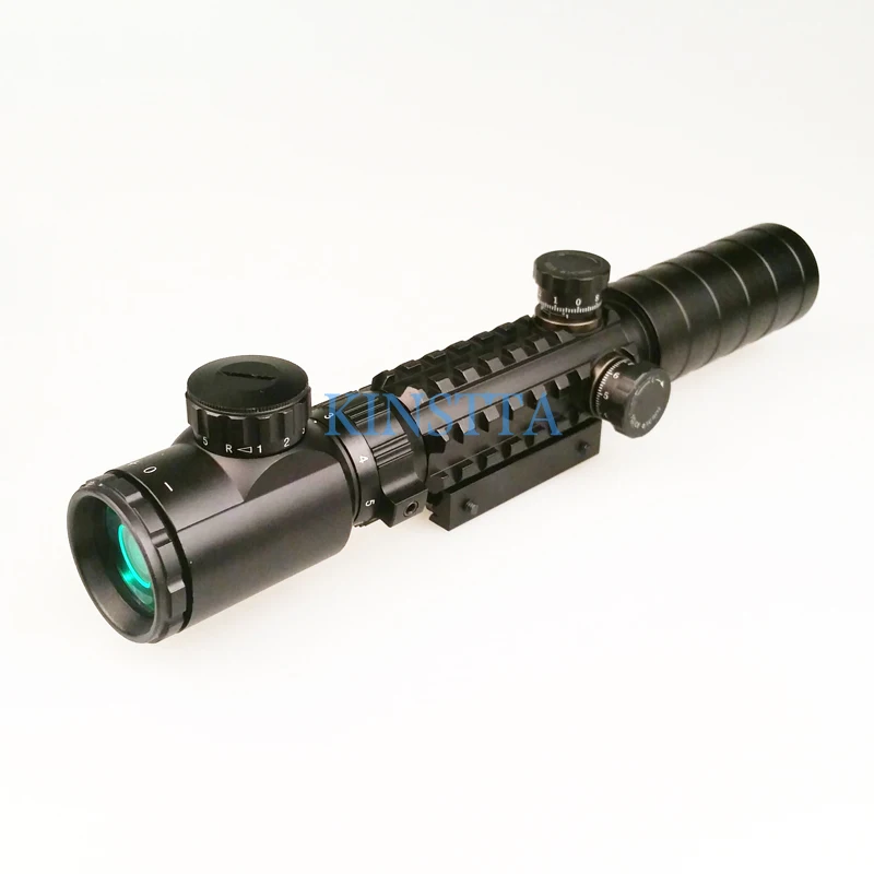 KINSTTA البصرية التكتيكي الأحمر والأخضر مضيئة بندقية Riflescope 3-9X32 EG بندقية نطاق صالح 11 و 20 ملليمتر ويفر Picatinny السكك الحديدية للصيد