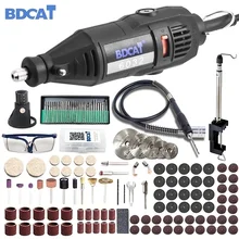 BDCAT 180 Вт Dremel Электрический Роторный шлифовальный инструмент Мини дрель шлифовальная гравировка ручка полировальная машина с электроинструментом аксессуары