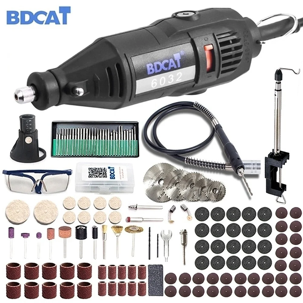 Электрическая вращающаяся шлифовальная машинка BDCAT 180 Вт Dremel Миниатюрная дрель