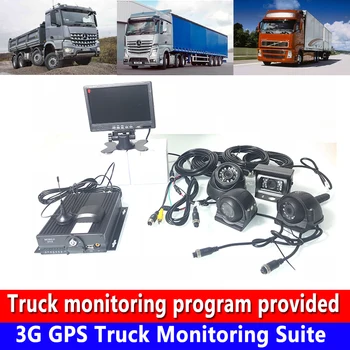 

Computer mobile phone HD video remote SD card cycle recording 3G GPS truck monitoring kit business car / school bus / train