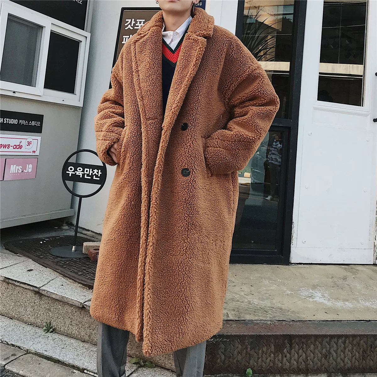 2018 Winter Long Overcoat Men Wool Woolen Cloth Thick Warm Coat Men Leisure Long Sections Loose Double-breasted Fashion Jackets 2018 Winter Long Overcoat Men Wool Woolen Cloth Thick Warm Coat Men Leisure Long Sections Loose Double-breasted Fashion Jackets