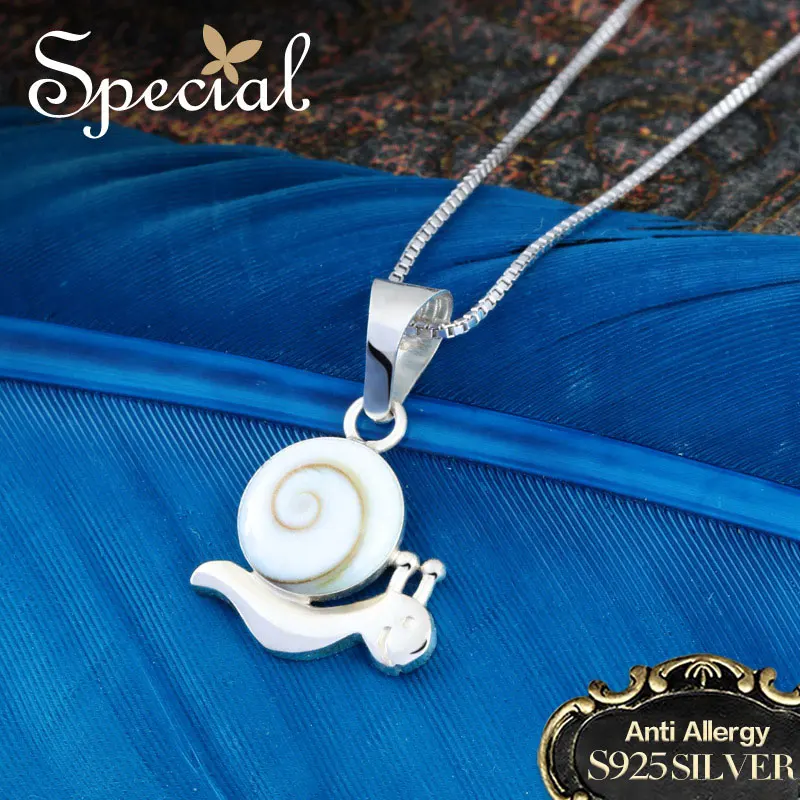 

Special Brand Fashion 925 Sterling Silver Maxi Necklace Enamel Necklaces & Pendants Snail Animal Jewelry Gifts for Women S1646N