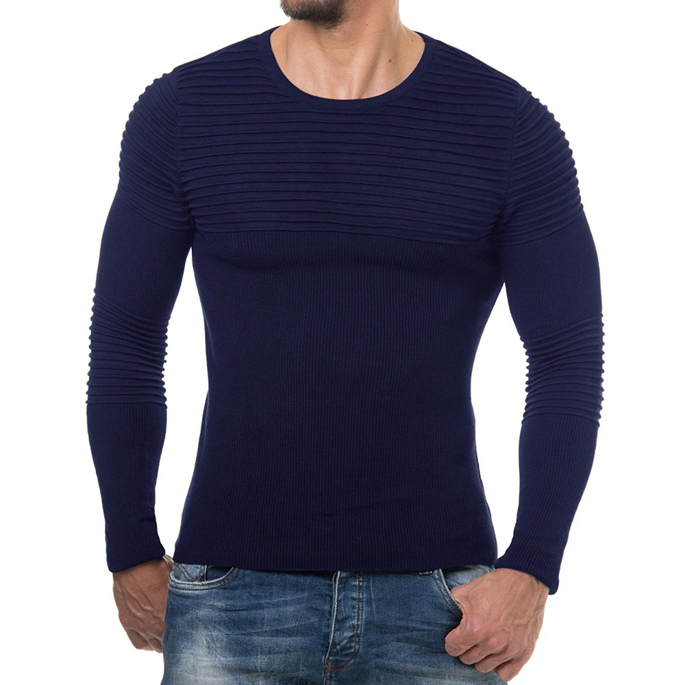 Sweater Men 2018 High Quality Pullover Men Autumn Round Neck Stripe Quality Knitted Brand Male Sweaters XXL T66 Sweater Men 2018 High Quality Pullover Men Autumn Round Neck Stripe Quality Knitted Brand Male Sweaters XXL T66