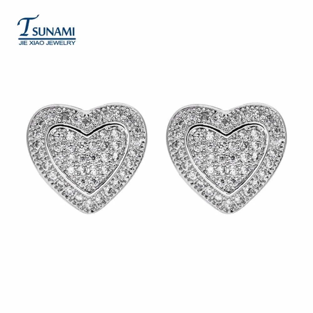 

High quality luxury heart-shaped AAA cubic zircon earrings Suitable for all kinds of occasions women's jewelry zircon earrings