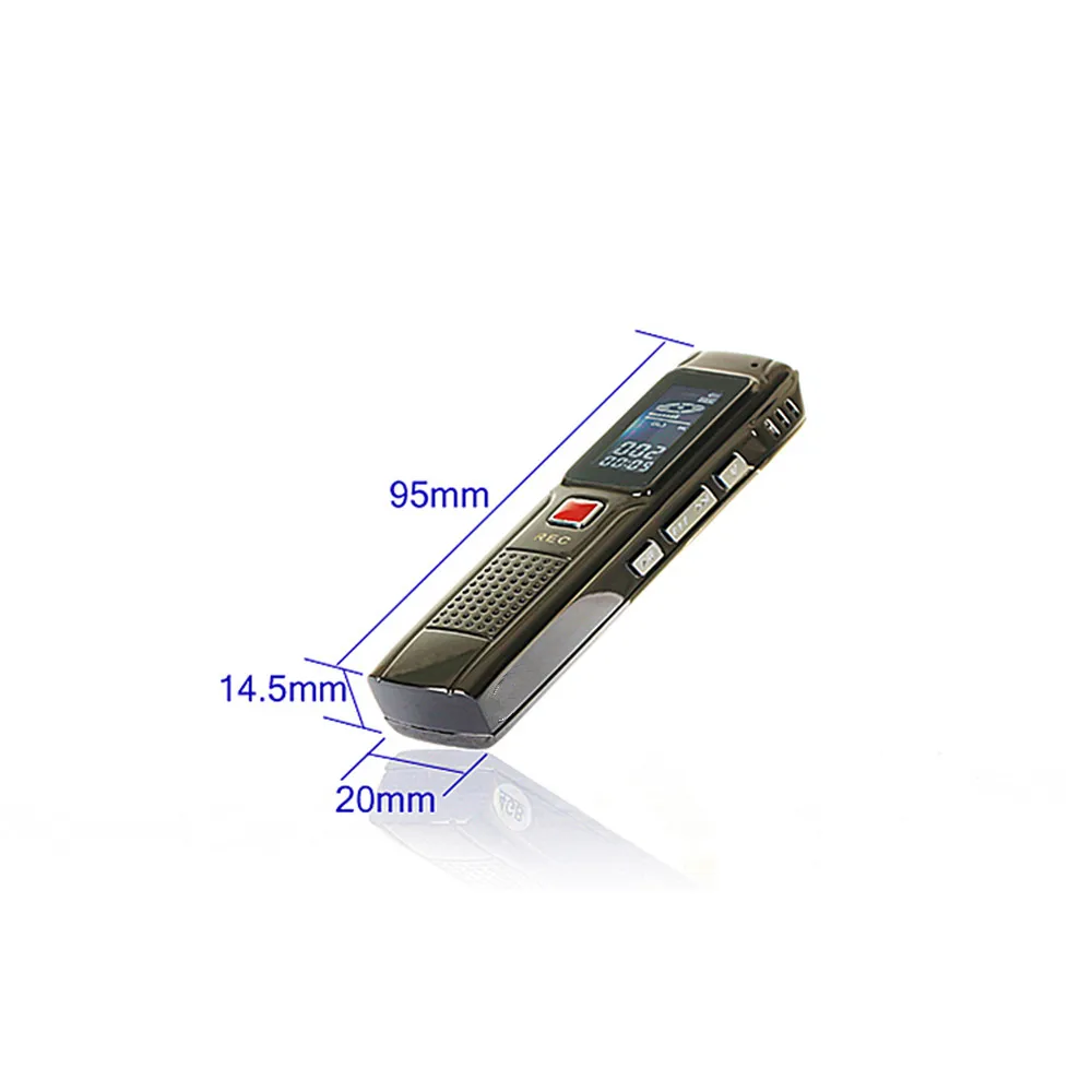 USB MEMORY STICK Portable Rechargeable 8GB Steel Stereo Recording Mini Digital Audio Pen Recorder Voice Recorder MP3 Player