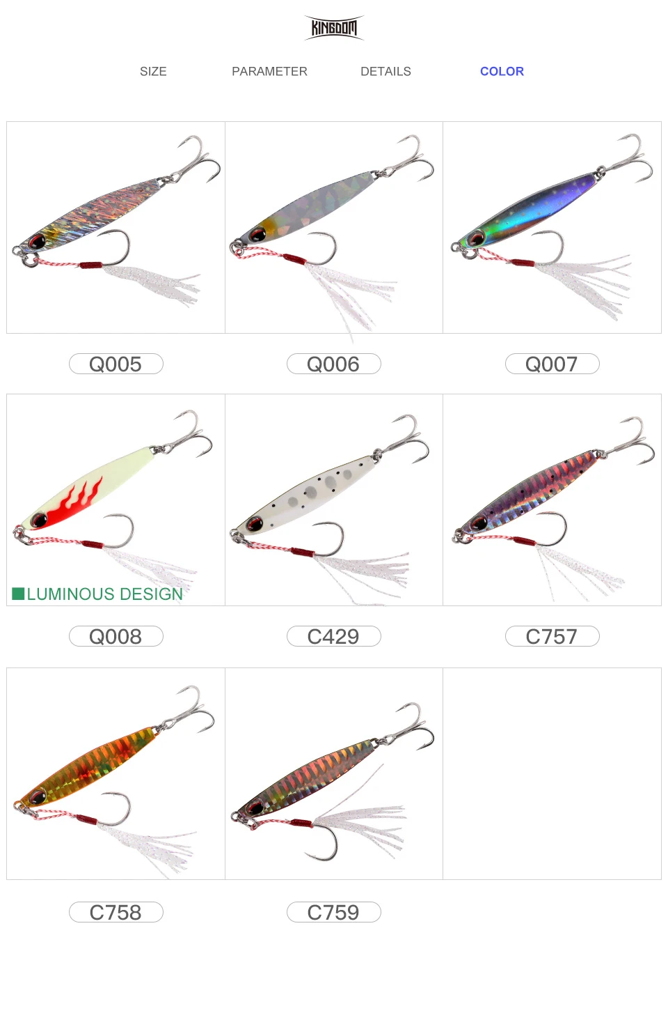 Kingdom 2019 New DRAGER Metal Cast Jig Spoon 8.3G 14.7G 24.3G Shore Casting Jigging Lead Fish Sea Bass Fishing Lure Artificial Bait  (9)