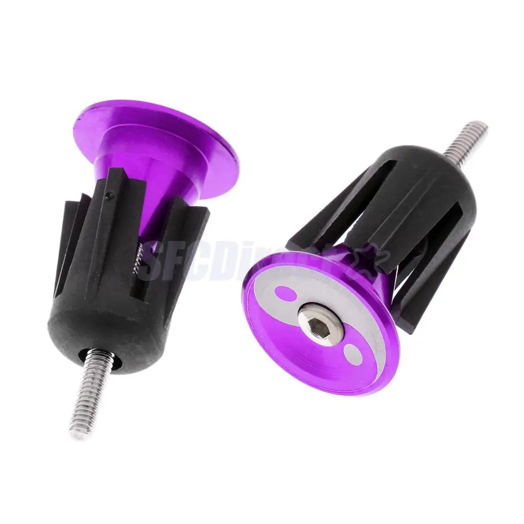 1 Pair Aluminum Alloy Bike Handlebar End Plugs Mountain Road Bicycle Cycling Handle Bar Grips Caps Stoppers 