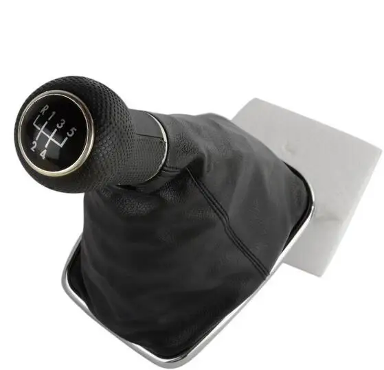 Black 5 Speed Gear Shift Knob Boot Cover for Golf R32 MK4 99 04in Gear