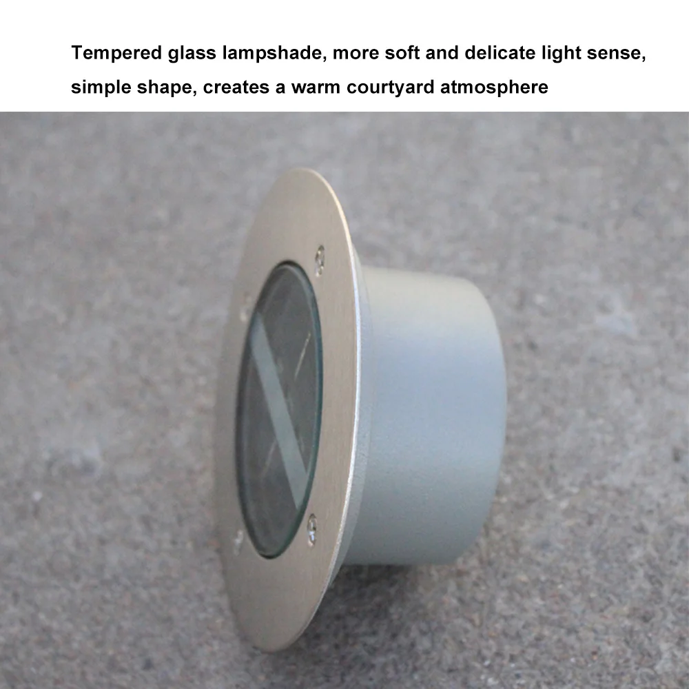 Lâmpada do Gramado de Alumínio Lâmpadas para Decoração ao ar Livre à Prova Deck Luzes Solares Enterrados d' Água Holofotes Subterrâneo Jardim Luz Solar 3led 16 Luzes e Iluminação