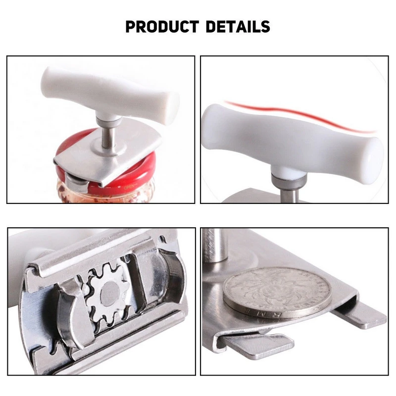 1pc Adjustable Can Opener Easy Stainless Steel Manual Metal Can Opener Bottle Opener Kitchen Gadgets Household Kitchen Tools (10)
