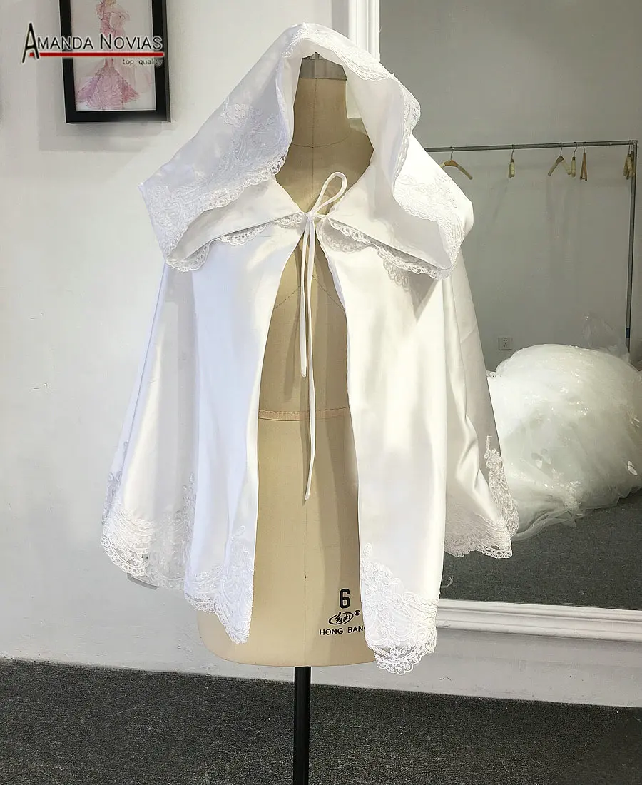 Женская атласная Свадебная Куртка С Кружевной Накидкой|satin wedding jackets|lace jacketswedding