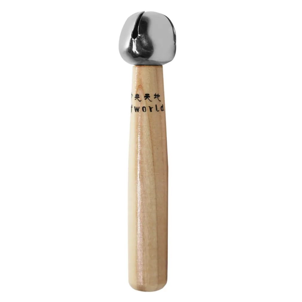 

RG11-1A Single Wooden Handheld Tinkle Bell Musical Instrument Kids Toys Educational Nursery Learning Tools for Gift