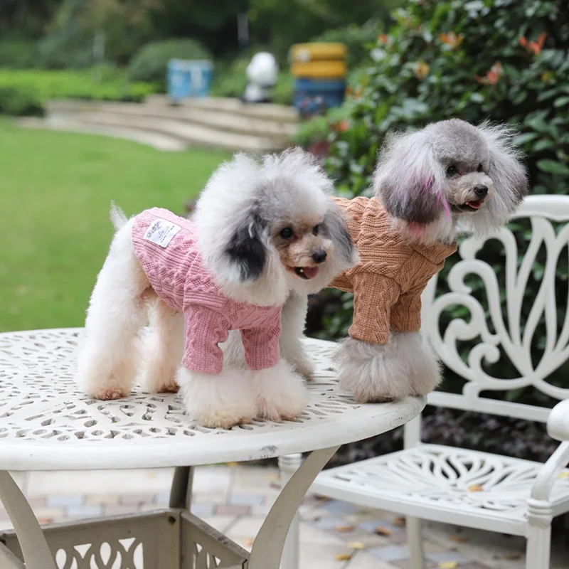 Осень Зима 5 цветов 3d дизайн Pet Mascotas одежда свитера вязание крючком одежда для собаки чихуахуа таксы