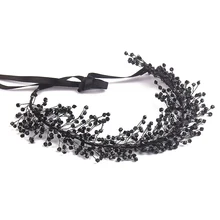 Роскошные черные диадемы и короны ручной работы с кристаллами, свадебные повязки на голову, свадебный головной убор для выпускного вечера, женские аксессуары для волос