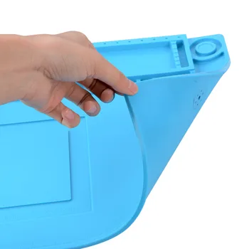 

Desk Mat Heat Insulation Silicone Pad Maintenance Platform for BGA Soldering Repair Station with Magnetic Section Hand Tool Set