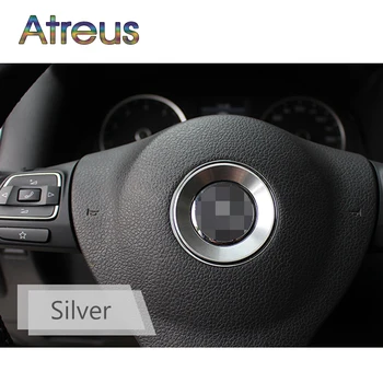 

Car Styling Steering Wheel Aluminum alloy Sticker For Volkswagen VW Passat b7 b8 Bora POLO GOLF 6 7 Jetta MK6 Tiguan CC Scirocco