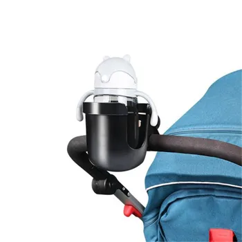 

Black Multifunction Cup Holder Pram Cart Milk Water Bottle Pushchair Carriage Rotatable Holder Baby Stroller Accessories