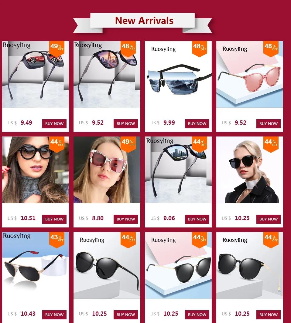 Ruosyling мода солнцезащитные очки для женщин для мужчин поляризационные УФ 400 женский круглый защита от солнца очки Дамы Винтаж