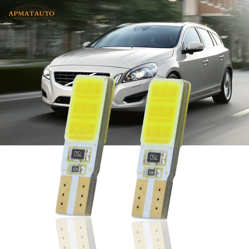 2x T10 W5W для SAMSUNG COB светодиодные боковые габаритные огни лампы Volvo C30 C70 S40 S60 S70 S80 S90 V70