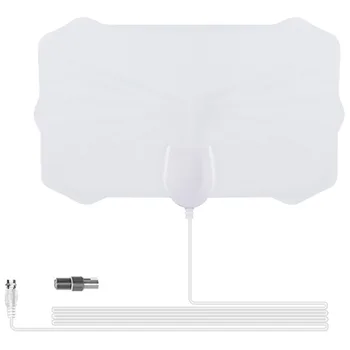 

SOONHUA Ultra Slim TV Antenna 50 Mile Range 5 dB 1080P HDTV Digital TV Antenna Booster Indoor Aerial HD Flat Antenna F Connector